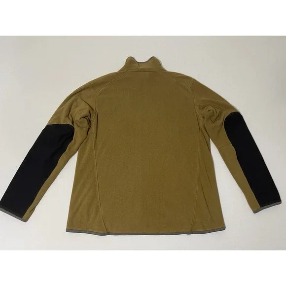 Burton AK Fleece Jacket Mens XL Brown Black Full Zip Outdoor Technical Layer‎